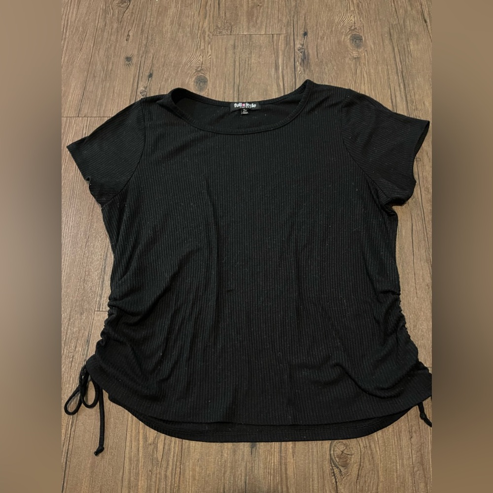 Black Rutched Top
